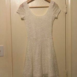 White lace Abercrombie skater dress
